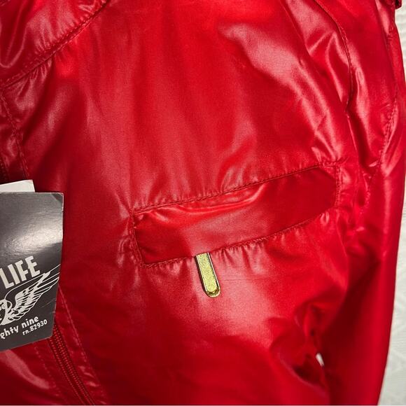 NWT SOHO BABE LOVE | Red Zip Up Bomber Jacket | Women's 2XL - Picture 3 of 11